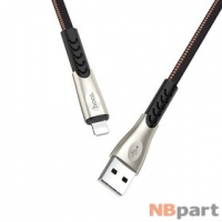 DATA кабель USB - Lightning HOCO U48 Superior speed 1,2m черно-серый
