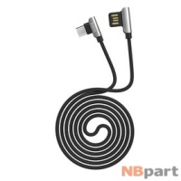 DATA кабель USB - micro USB HOCO U42 Exquisite Steel 1,2m черно-серый