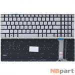 Клавиатура для Asus N551 серебристая с подсветкой