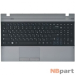 Клавиатура для Samsung NP300V5A черная с черной рамкой (Топкейс серый)