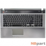 Клавиатура для Samsung NP550P7C черная (Топкейс серый)