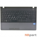Клавиатура для Samsung NP300E5Z черная (Топкейс серый)