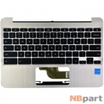 Клавиатура для ASUS Chromebook Flip C100PA черная (Топкейс серебристый)