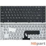 Клавиатура для CLEVO W740SU черная с черной рамкой