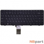 Клавиатура для HP Pavilion dm4-1000 черная с черной рамкой