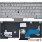 Клавиатура для HP EliteBook 2740p Tablet PC серая (Управление мышью)