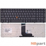 Клавиатура для HP EliteBook 8560w Mobile Workstation черная с черной рамкой (Управление мышью)