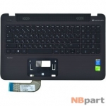 Клавиатура для HP Pavilion 15-p черная (Топкейс черный)