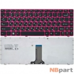 Клавиатура для Lenovo V370 черная с красной рамкой