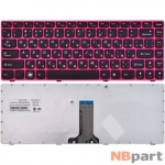 Клавиатура для Lenovo G470 черная с красной рамкой