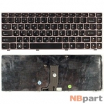 Клавиатура для Lenovo G470 черная с серой рамкой