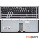 Клавиатура для Lenovo IdeaPad U510 черная с серебристой рамкой