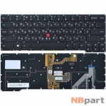 Клавиатура для Lenovo ThinkPad Edge E445 черная без рамки с подсветкой (Управление мышью)