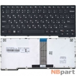 Клавиатура для Lenovo IdeaPad S110 черная с черной рамкой