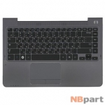 Клавиатура для Samsung NP530U4B черная (Топкейс серый)
