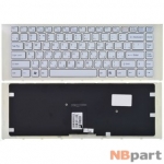 Клавиатура для Sony VAIO VPCEA белая с белой рамкой