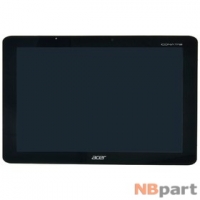 Модуль (дисплей + тачскрин) для Acer Iconia TAB A700 черный с рамкой