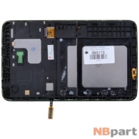 Модуль (дисплей + тачскрин) для Samsung Galaxy Tab 3 7.0 Lite SM-T110 (WIFI) черный с рамкой (Без отверстия под динамик)