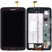 Модуль (дисплей + тачскрин) для Samsung Galaxy Tab 3 7.0 SM-T210 Wi-Fi, Bluetooth коричневый с рамкой (Без отверстия под динамик)