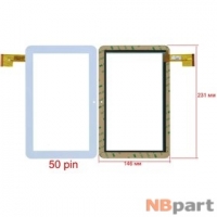 Тачскрин 9.0 50 pin (146x231mm) TPC0235 Ver2.0 белый