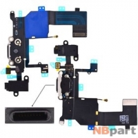 Шлейф / плата Apple Iphone 5C 821-1705-A на системный разъем / черный