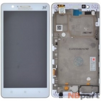 Модуль (дисплей + тачскрин) Lenovo A536 с рамкой белый