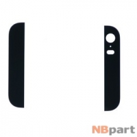 Стекло заднее (Вставки в корпус) Apple Iphone 5S черный