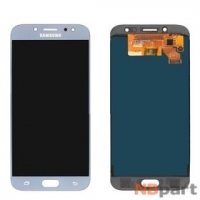 Модуль (дисплей + тачскрин) для Samsung Galaxy J7 (2017) (SM-J730F) голубой (оригинал)