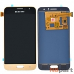 Модуль (дисплей + тачскрин) для Samsung Galaxy J1 (2016) (SM-J120F/DS) золото AMOLED