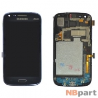 Модуль (дисплей + тачскрин) для Samsung Galaxy Core GT-I8262 с рамкой синий