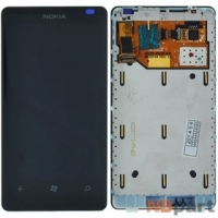 Модуль (дисплей + тачскрин) для Nokia Lumia 800 с рамкой (оригинал)