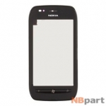 Тачскрин для Nokia Lumia 710 с рамкой черный (оригинал)
