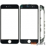 Стекло Apple iPhone 6S + рамка + плёнка OCA черный