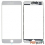 Стекло Apple iPhone 7 Plus + рамка + плёнка OCA белый
