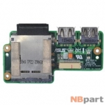 Шлейф / плата Asus K51 / K51I0 USB CR BOARD VER:2.1 на Card Reader