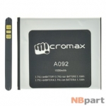 Аккумулятор для Micromax A092 Canvas Quad / A092