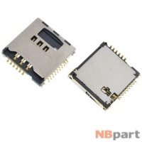 Разъем Mini-Sim+MicroSD 17-18mm x 16-17mm x 2,7mm KA-148